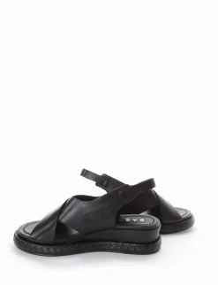 Sandalo zeppa 5cm nero