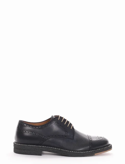 scarpa lacci tacco 2 cm blu