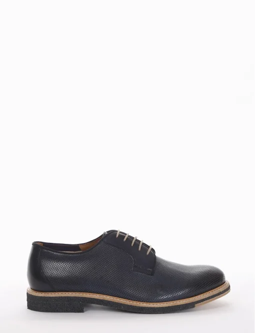 scarpa lacci tacco 2 cm blu