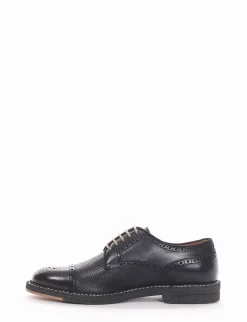 scarpa lacci tacco 2 cm blu