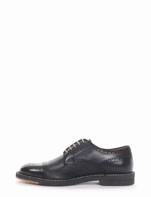 scarpa lacci tacco 2 cm blu
