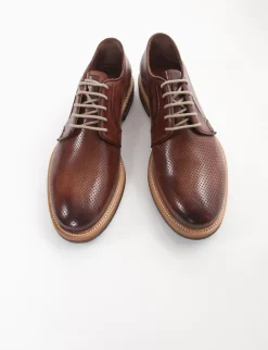 scarpa lacci tacco 2 cm cuoio
