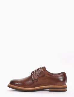 scarpa lacci tacco 2 cm cuoio