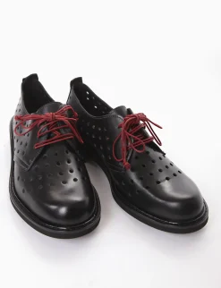 scarpa lacci tacco 2 cm nero