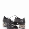 scarpa lacci tacco 5 cm nero