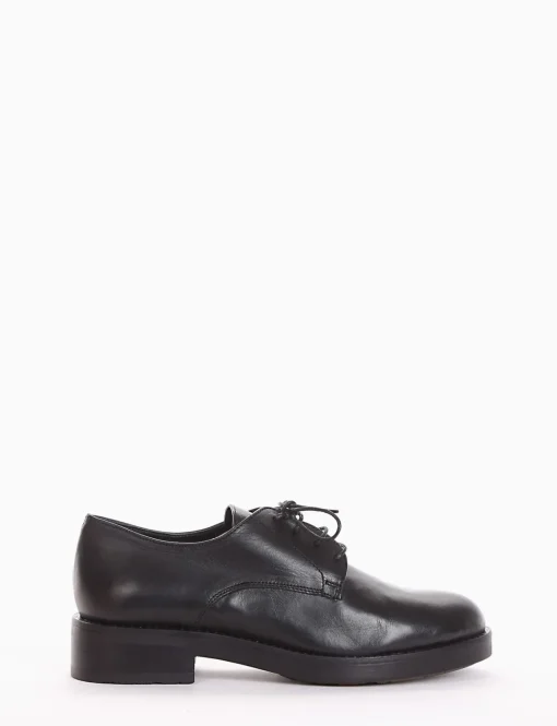 scarpa lacci tacco 2 cm nero