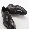 scarpa lacci tacco 3 cm nero