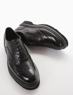 scarpa lacci tacco 3 cm nero