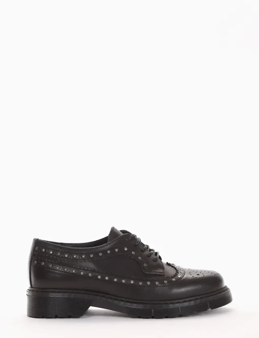 scarpa lacci tacco 2 cm nero