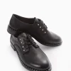 scarpa lacci tacco 2 cm nero