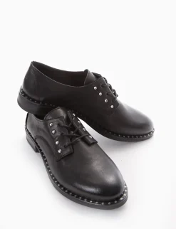 scarpa lacci tacco 2 cm nero