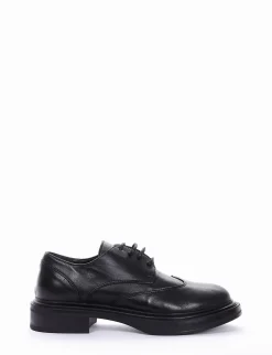 scarpa lacci tacco 3 cm nero