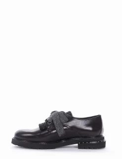 scarpa lacci tacco 2 cm nero