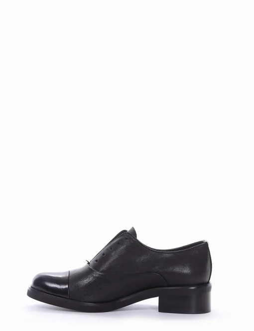 scarpa lacci tacco 3 cm nero