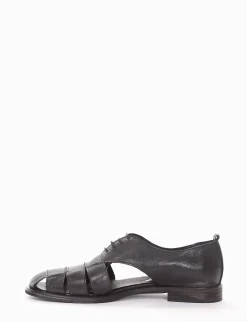 scarpa lacci tacco 2 cm nero