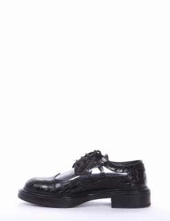 scarpa lacci tacco 2 cm nero