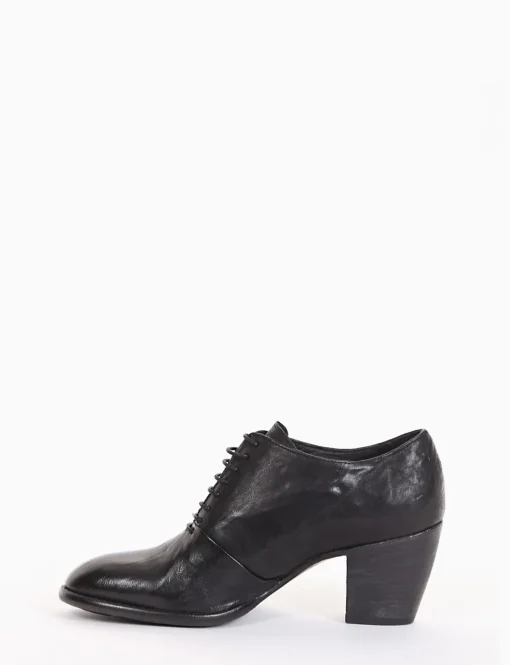 scarpa lacci tacco 8 cm nero