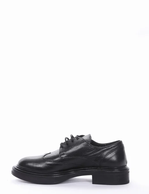 scarpa lacci tacco 3 cm nero