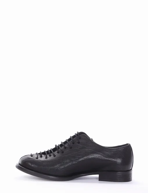 scarpa lacci tacco 2 cm nero