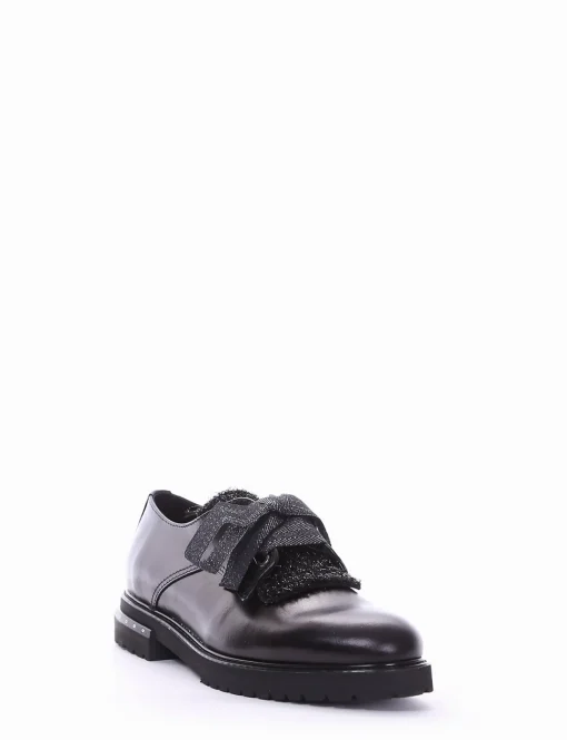 scarpa lacci tacco 2 cm nero