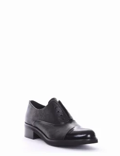 scarpa lacci tacco 3 cm nero