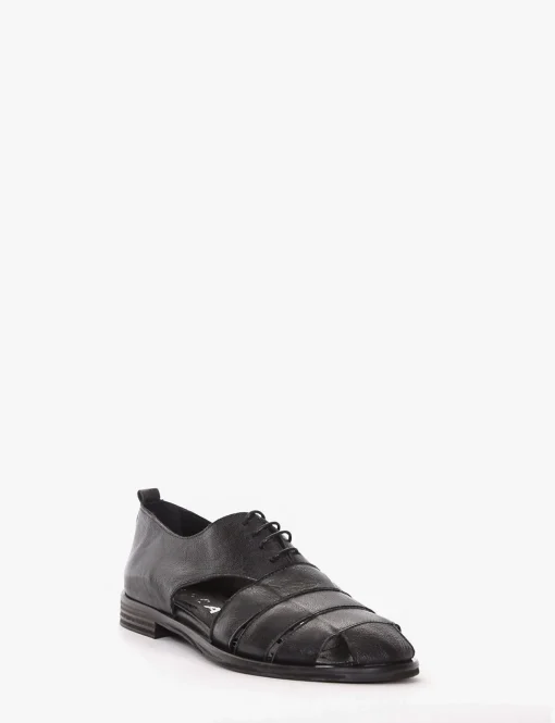 scarpa lacci tacco 2 cm nero