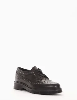 scarpa lacci tacco 2 cm nero