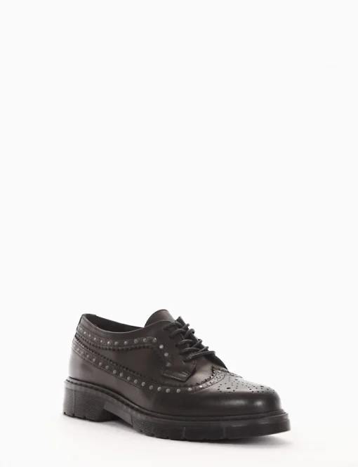 scarpa lacci tacco 2 cm nero