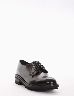 scarpa lacci tacco 3 cm nero