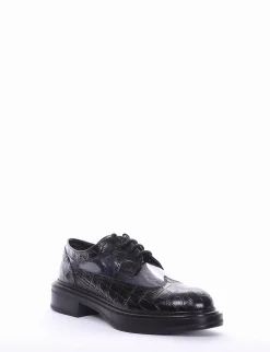 scarpa lacci tacco 2 cm nero