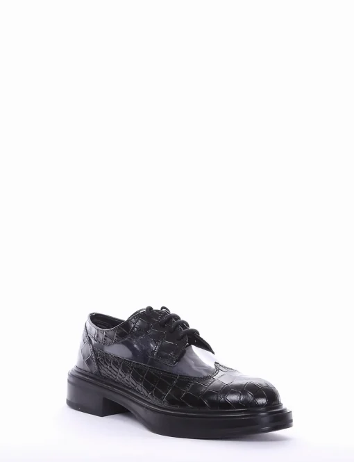 scarpa lacci tacco 2 cm nero