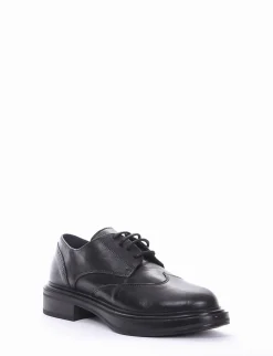 scarpa lacci tacco 3 cm nero
