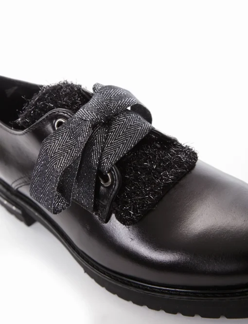 scarpa lacci tacco 2 cm nero
