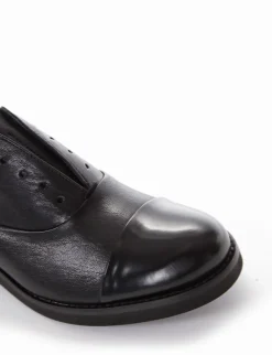 scarpa lacci tacco 3 cm nero