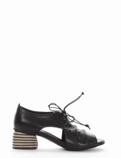 scarpa lacci tacco 5 cm nero