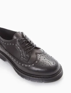scarpa lacci tacco 2 cm nero
