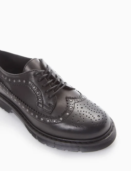scarpa lacci tacco 2 cm nero