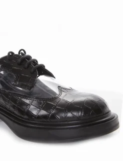 scarpa lacci tacco 2 cm nero