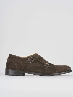 Scarpa monkstrap testa camoscio