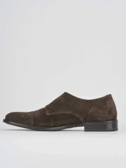 Scarpa monkstrap testa camoscio