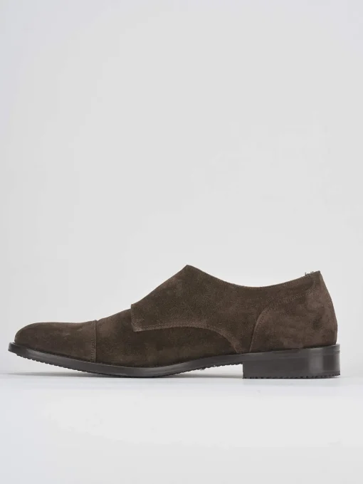 Scarpa monkstrap testa camoscio
