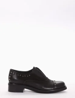 scarpa no lace tacco 3 cm nero