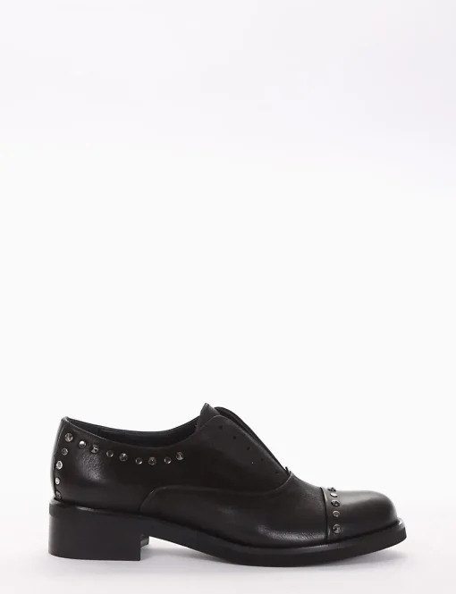 scarpa no lace tacco 3 cm nero