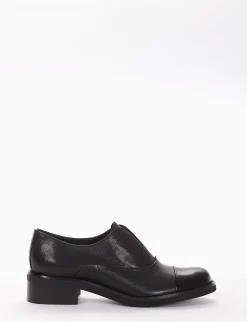 scarpa no lace tacco 3 cm nero