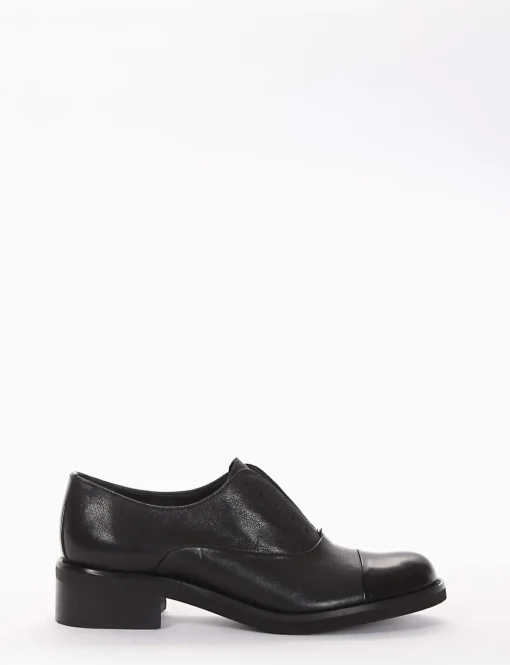 scarpa no lace tacco 3 cm nero