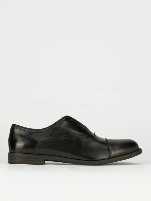 Scarpa no lace tacco 2 cm nero pelle