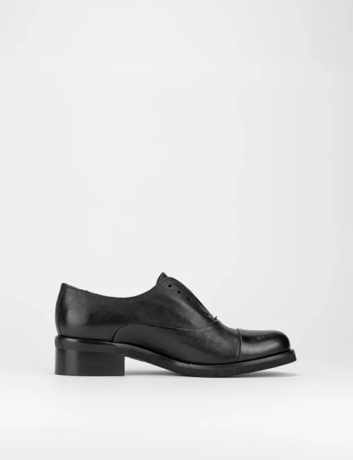 scarpa no lace tacco 3 cm nero