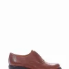 scarpa no lace tacco 3 cm cuoio