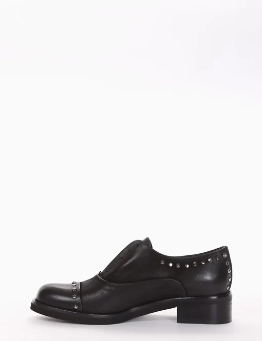 scarpa no lace tacco 3 cm nero
