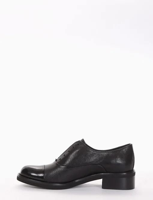 scarpa no lace tacco 3 cm nero